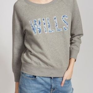JACK WILLS Elmbank  Liberty Print Sweatshirt Sz 4